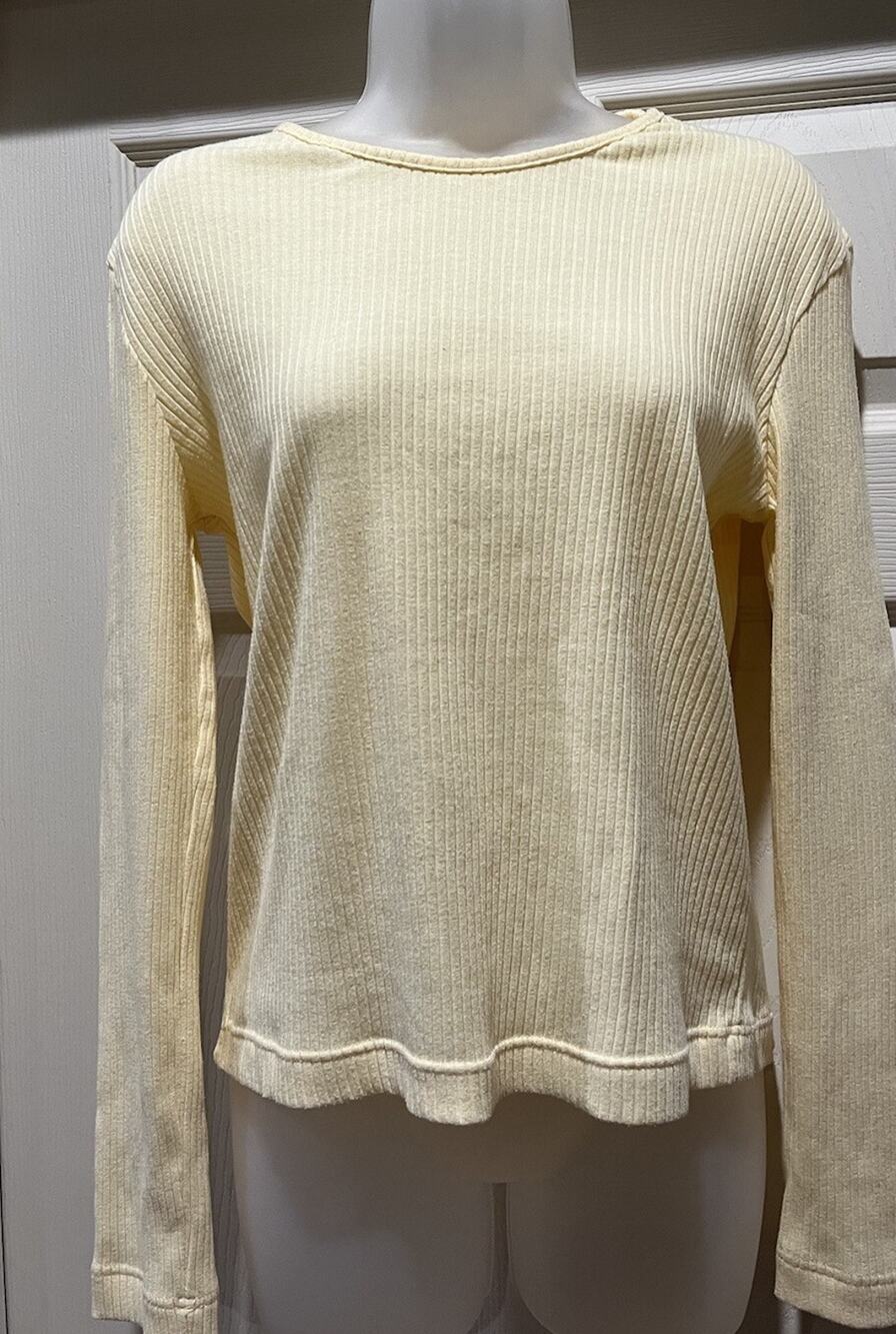 Fiorlini International Womens Ribbed Knit Size Medium Long Sleeve Pull Over